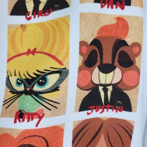 NWT~$585~DSQUARED2~XL~ITALY~WHITE BLACK YEARBOOK CLASS SWEATSHIRT SHIRT JACKET - Picture 8 of 16